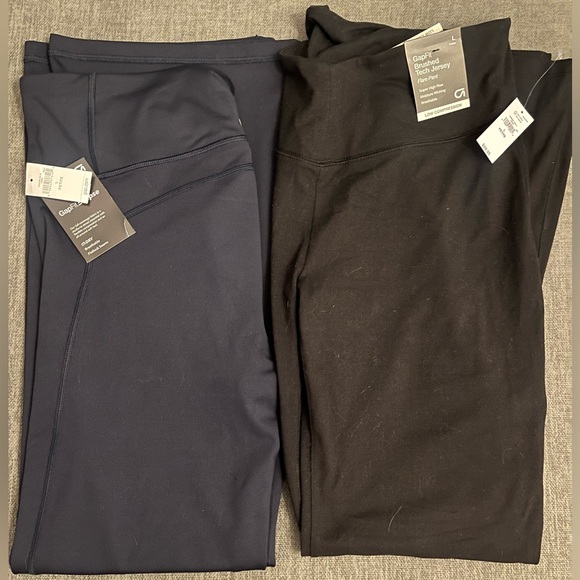 TWO pairs of Gap Fit Pants: Eclipse & Fit Brushed. Size Large Petite. Brand New - Picture 1 of 16